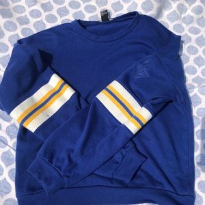 blue crew neck sweater
